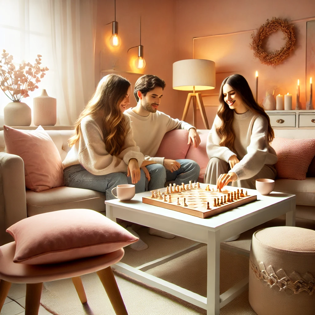 Friends enjoying board games